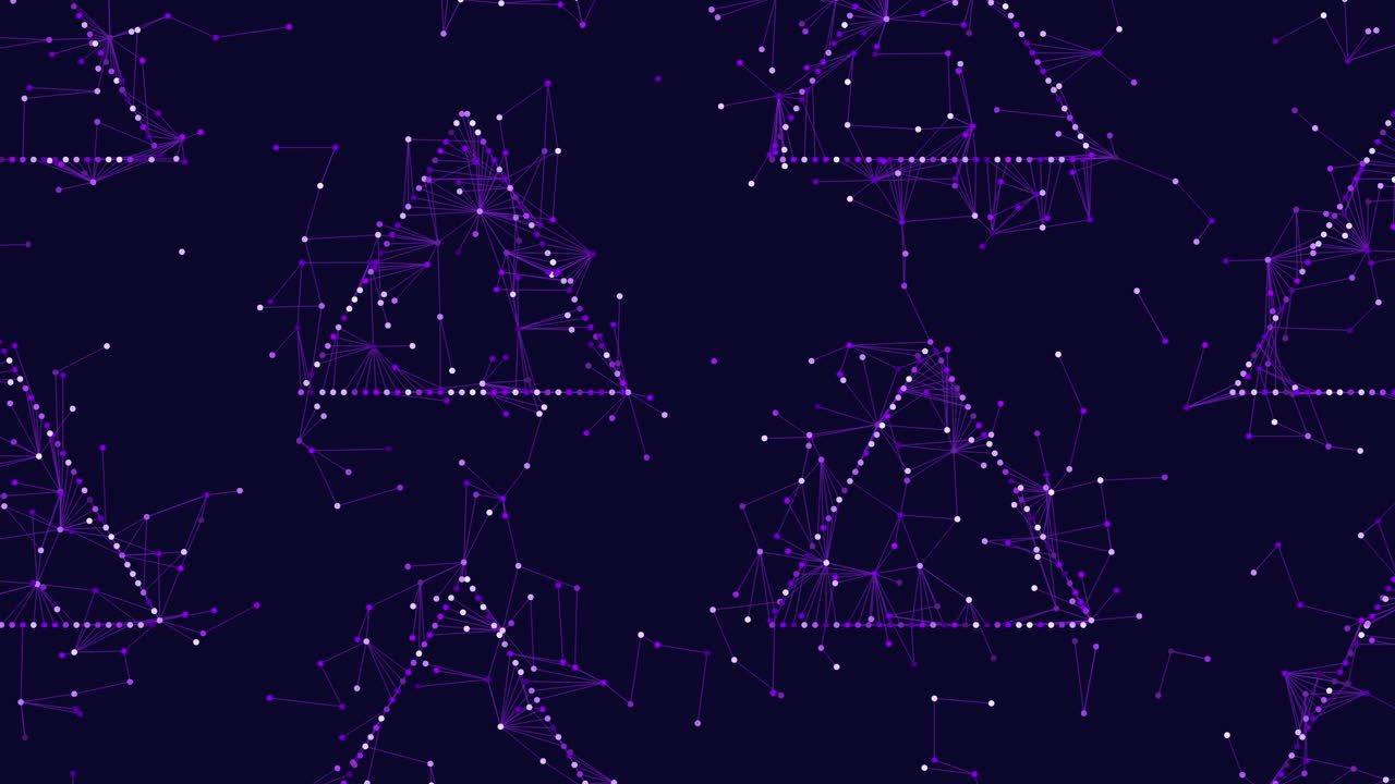 Vibrant Purple Triangles On Dark Mysterious Backdrop