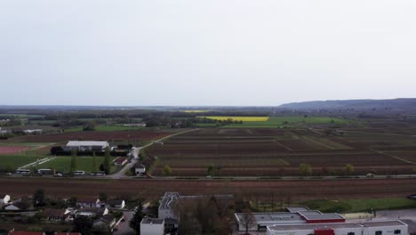 Los-Autos-Pasan-Por-Un-Pintoresco-Viñedo-Francés-En-Un-Hermoso-Día