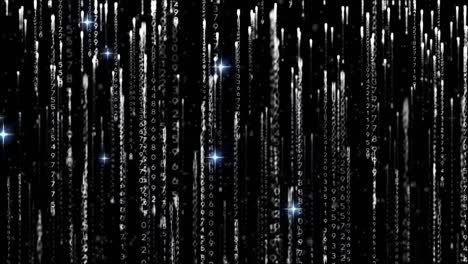 animación del procesamiento de datos y la nieve que cae en navidad.