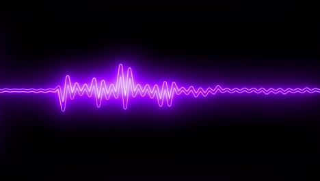 abstract rhythm wave with purple graffiti sound frequency lines - looped