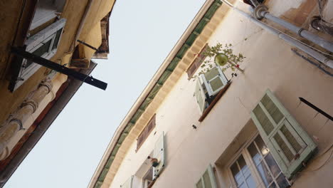 charming european alleyway with traditional architecture