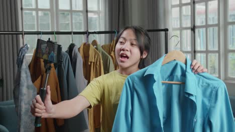 Young Woman Doing Fashion Vlog