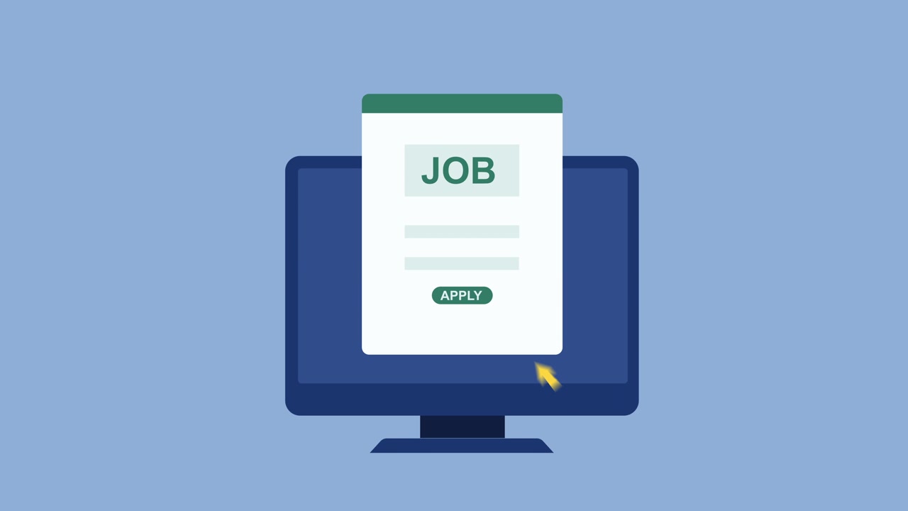 Computer Screen Displaying Job Application Form