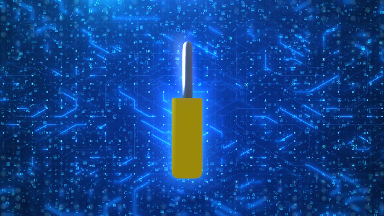 Golden 3D Lock Symbol: Seamless Loop Animation for Digital Protection and Cybersecurity