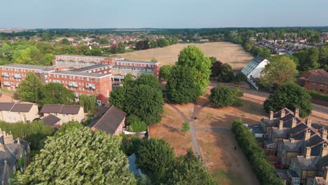 housing council estate newmarket homes neighbourhood england united kingdom aerial drone