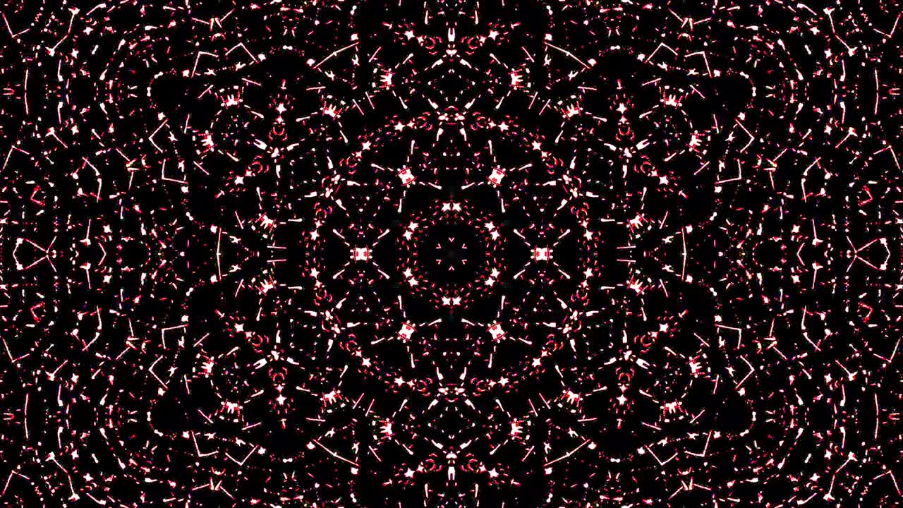 Magnifique kaléidoscope abstrait qui brille, une lumière éclatante qui régule les mouvements subtils