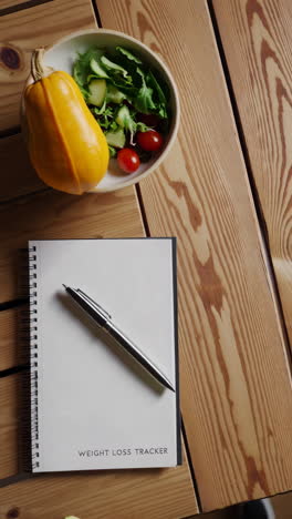 weight loss tracker and healthy food