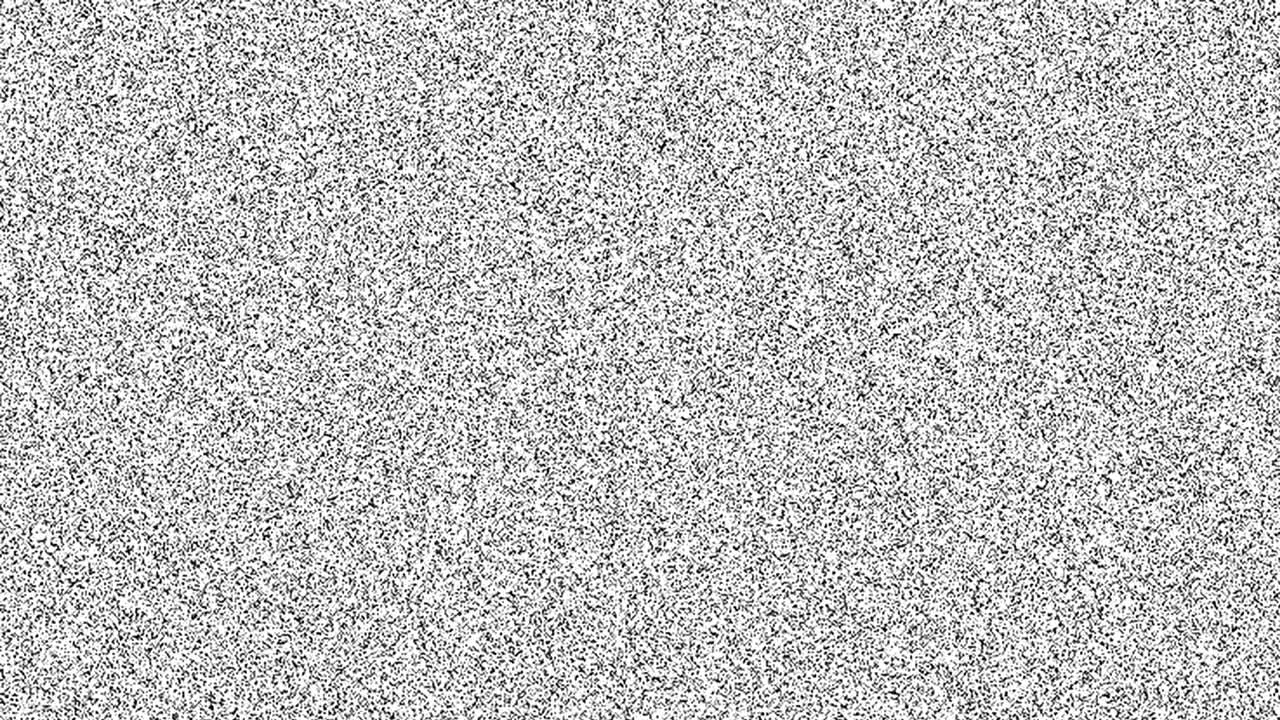 Negative. Word about man problem on noisy old screen. Looping VHS interference. Vintage animated background. 4K video