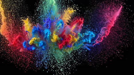 explosión de tinta de colores