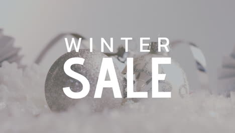 digitally generated video of winter sale 4k