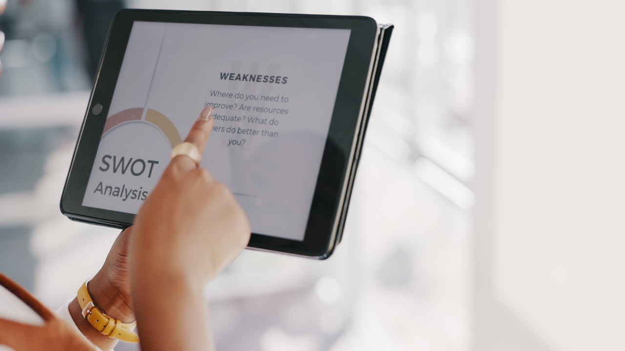 Tablet, hands or black woman with digital