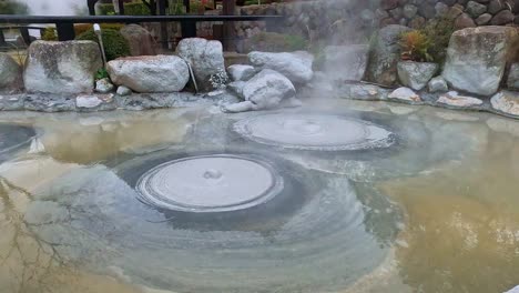 Geothermal-mud-volcano-in-Beppu,-Oita,-Kyushu,-Japan