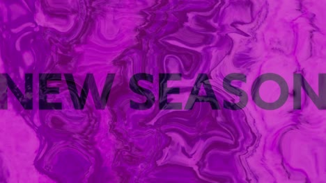 animación del texto nueva temporada sobre un fondo colorido