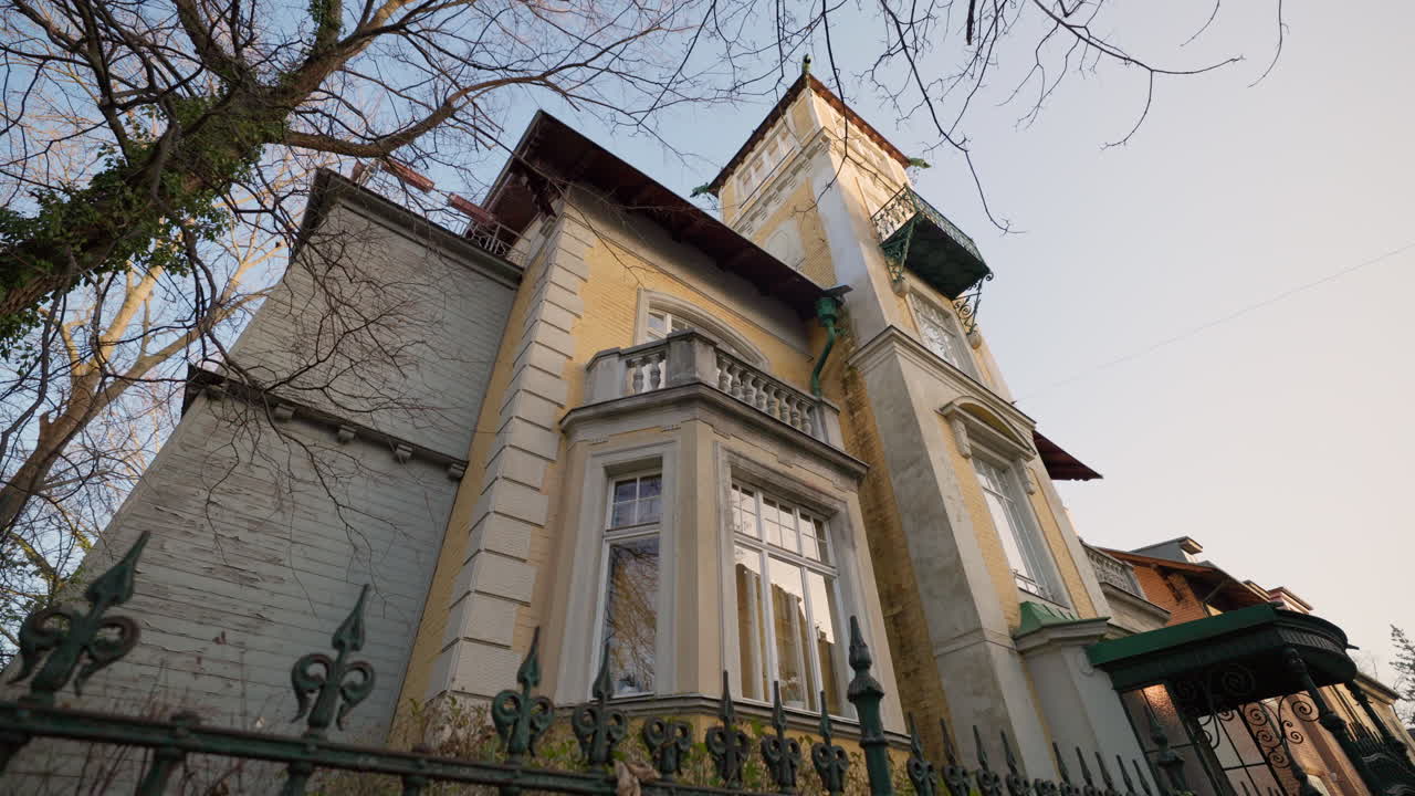 Exterior view of a grand house