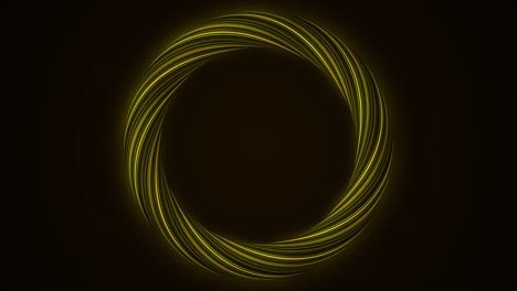 rotación abstracta alas de ángel fondo de anillo. fondo de bucle sin costura abstracto amarillo luminoso giratorio círculo brillante