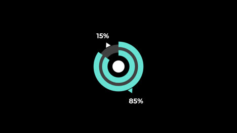 Gráfico-Circular-De-0-A-85%-De-Porcentaje-De-Infografías-Cargando-Anillo-Circular-O-Transferencia,-Descarga-De-Animación-Con-Canal-Alfa.