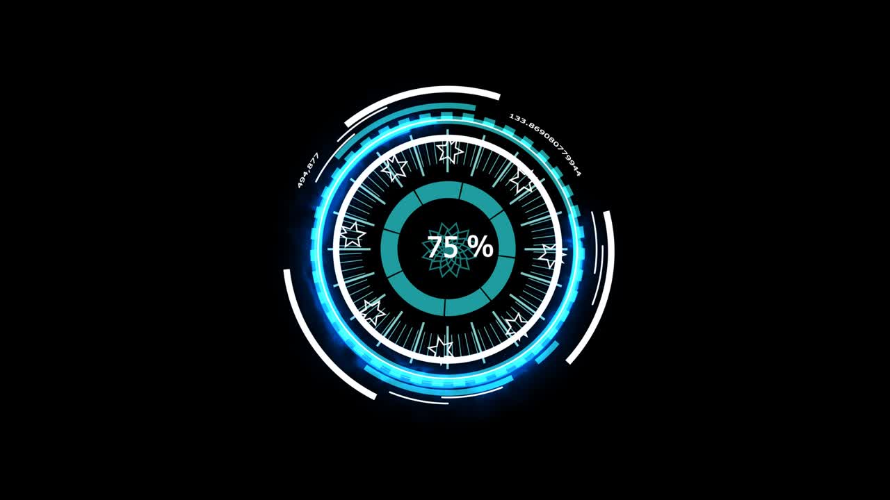 Digital meter analysis power energy white blue tone for banner and advertisement animation