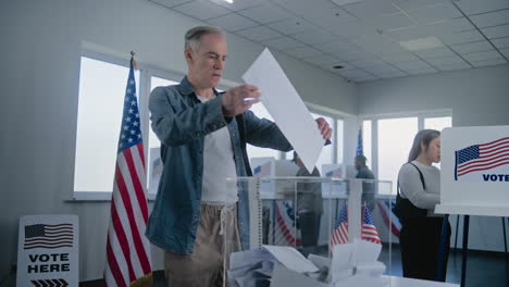 people voting in a polling station