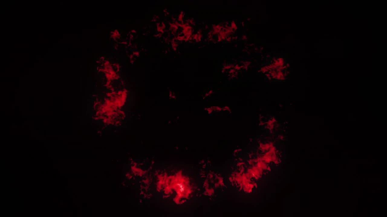 Digital animation of fire burst exploding 4k