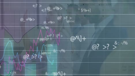 animación de las estadísticas con el procesamiento de datos sobre diversos empresarios