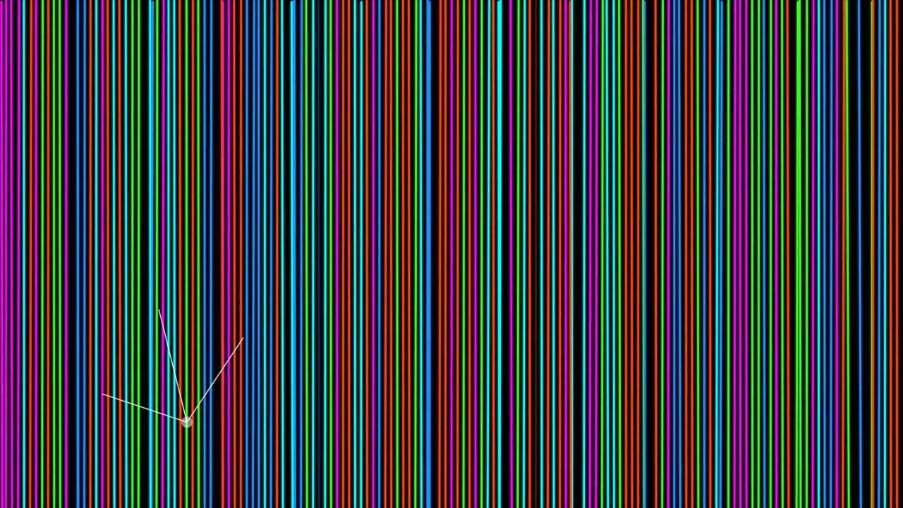Abstract Digital Background with Vertical Colorful Lines and Geometric Pointer