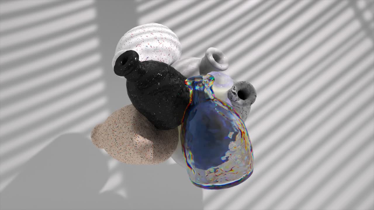 arreglo abstracto de jarrones modernos