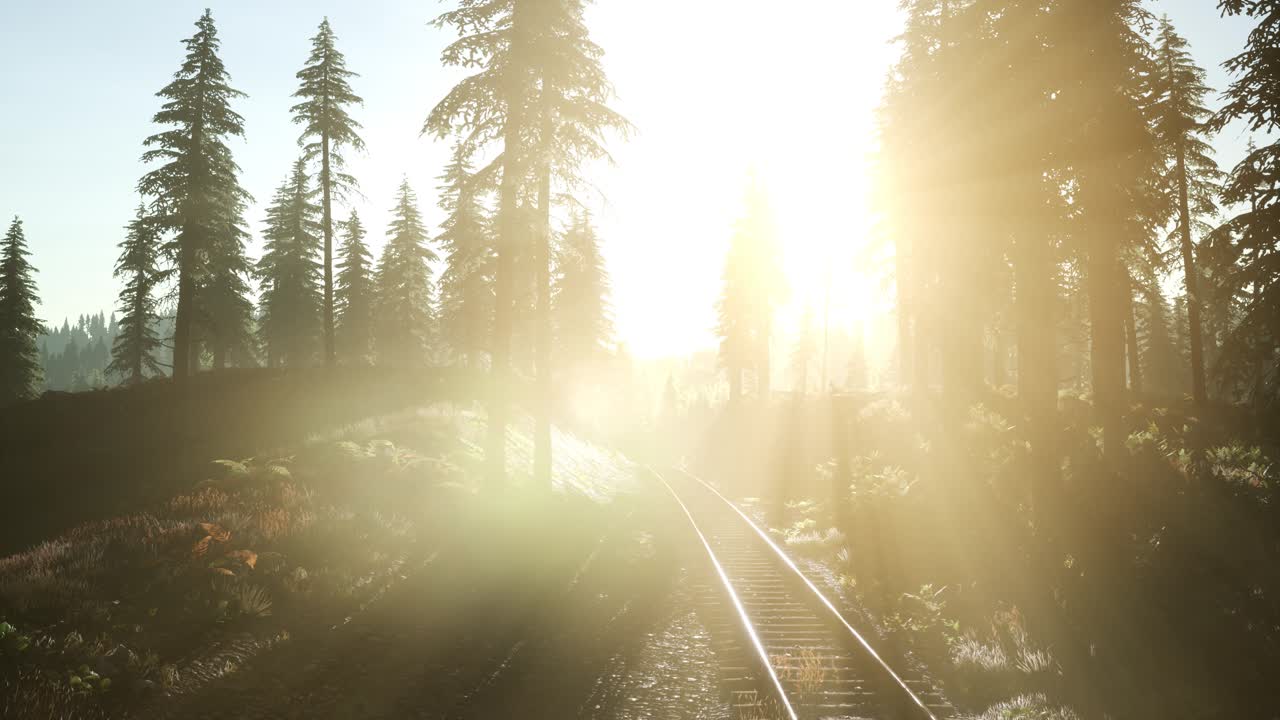 полет над железной дорогой