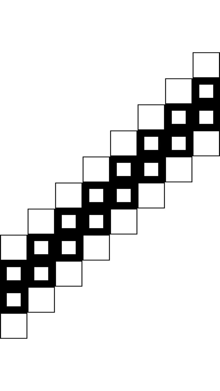Abstrakt geometrisk animation af udvidende og sammentrækkende firkanter