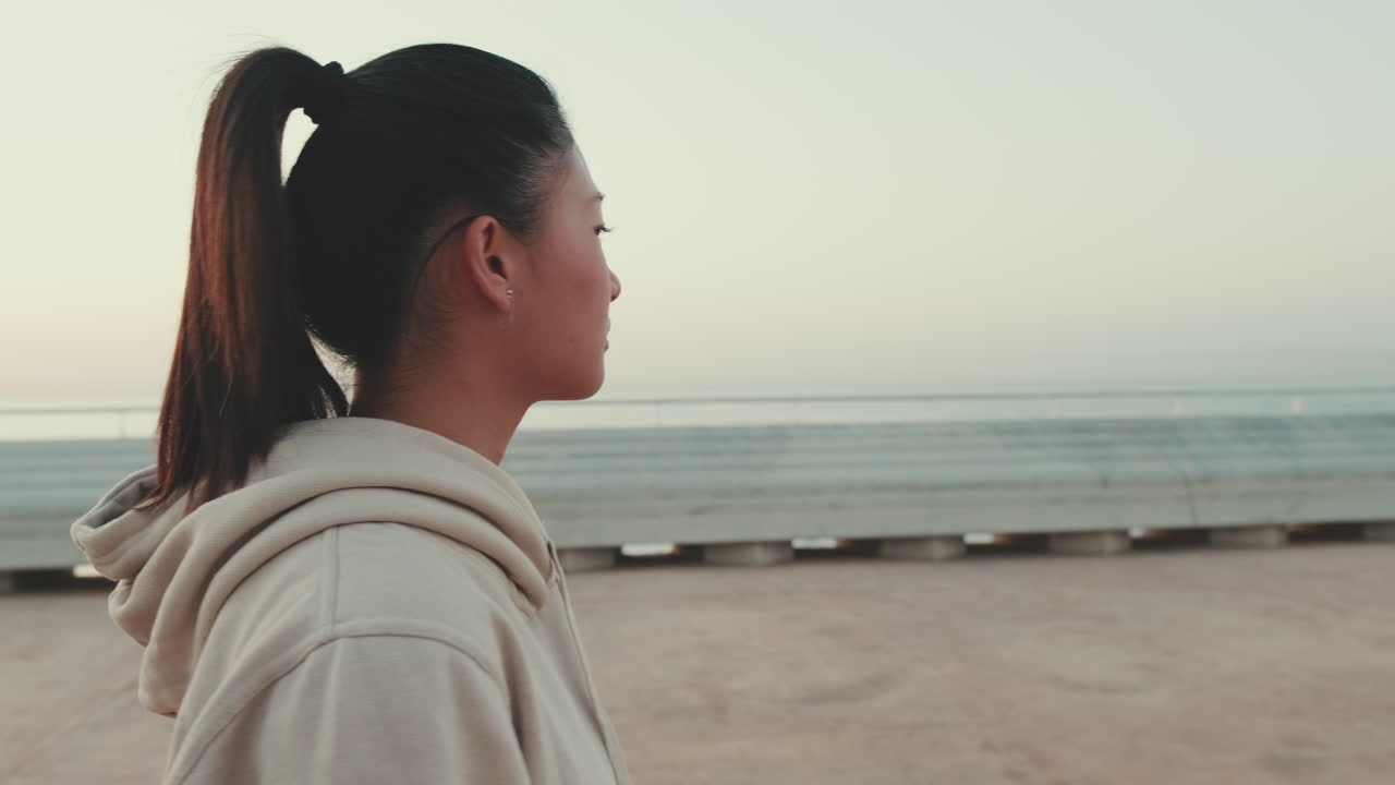 Asian Woman on Beach