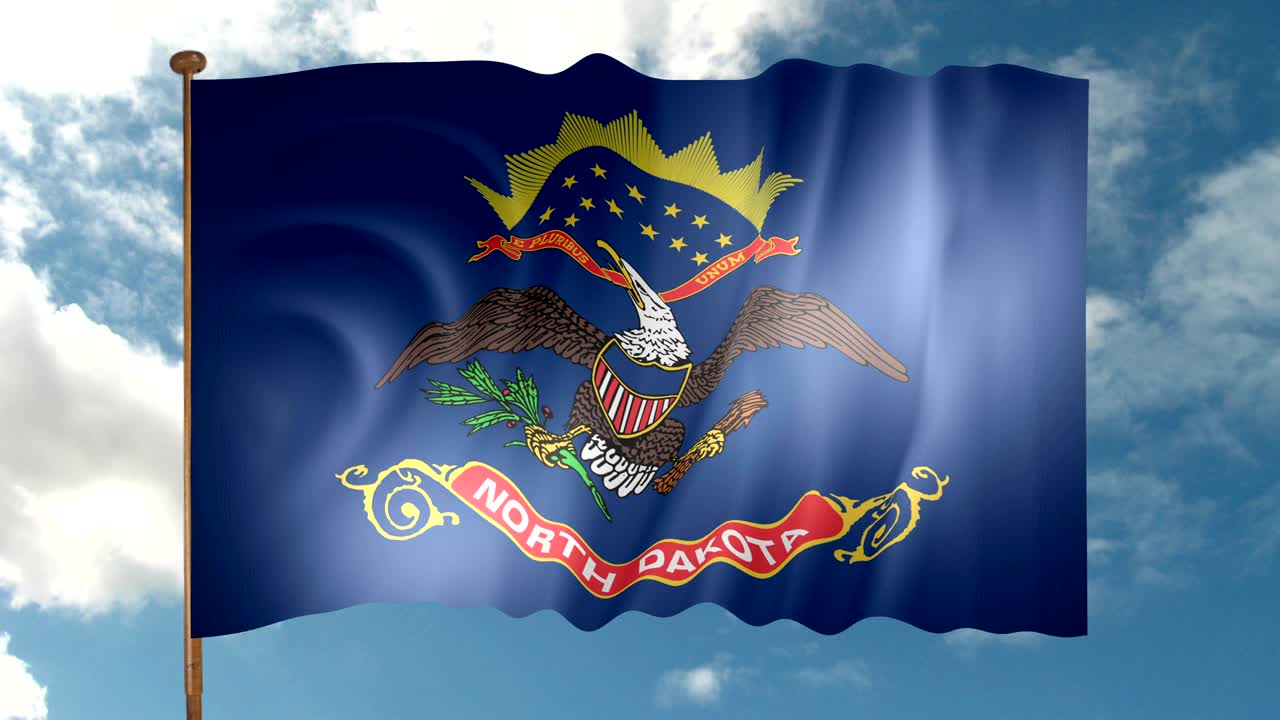 bandera del estado de dakota del norte