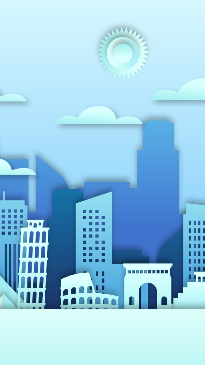 종이로 은 로마의 도시 풍경