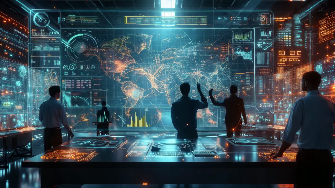Global Network Control Room | Premium Stock Video Footage