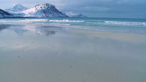 a beautiful beach amidst fjords north of the arctic circle in lofoten islands norway 2