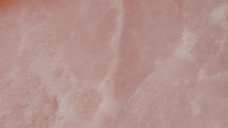 close-up view of sliced ham