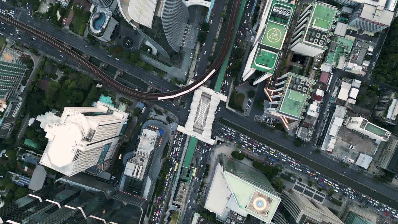 방 ⁇  시 chong nonsi sathorn 바쁜 시내 교통 교차로 시내, 정치, 무역, 투자 및 태국의 경제