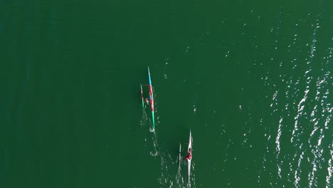 canoas de apoyo en el lago paranoia - brasil