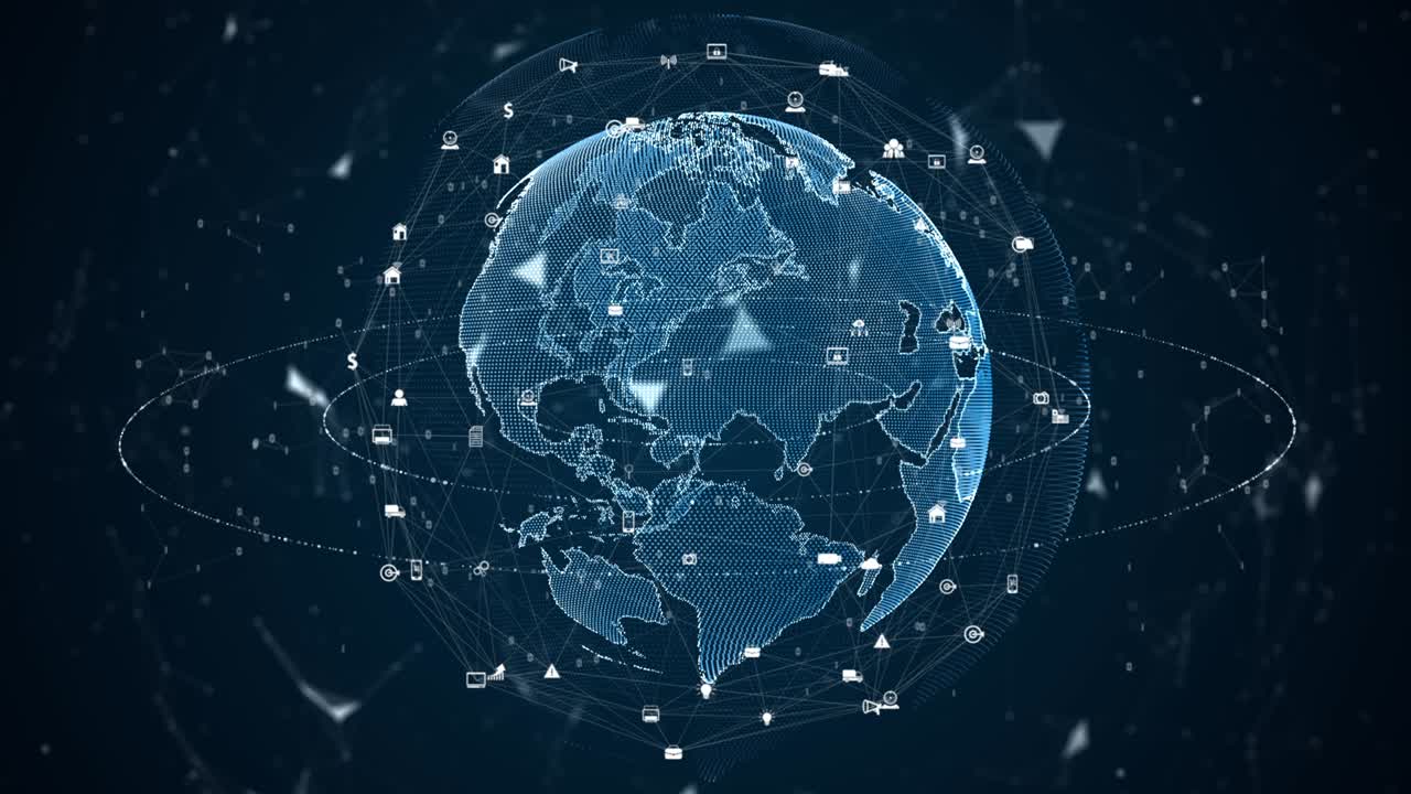 Technology Network Data Connection. Digital Network and Cyber Security. 5G connectivity of digital data and conceptual futuristic background