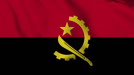 animación de la bandera de angola que se agita sin problemas