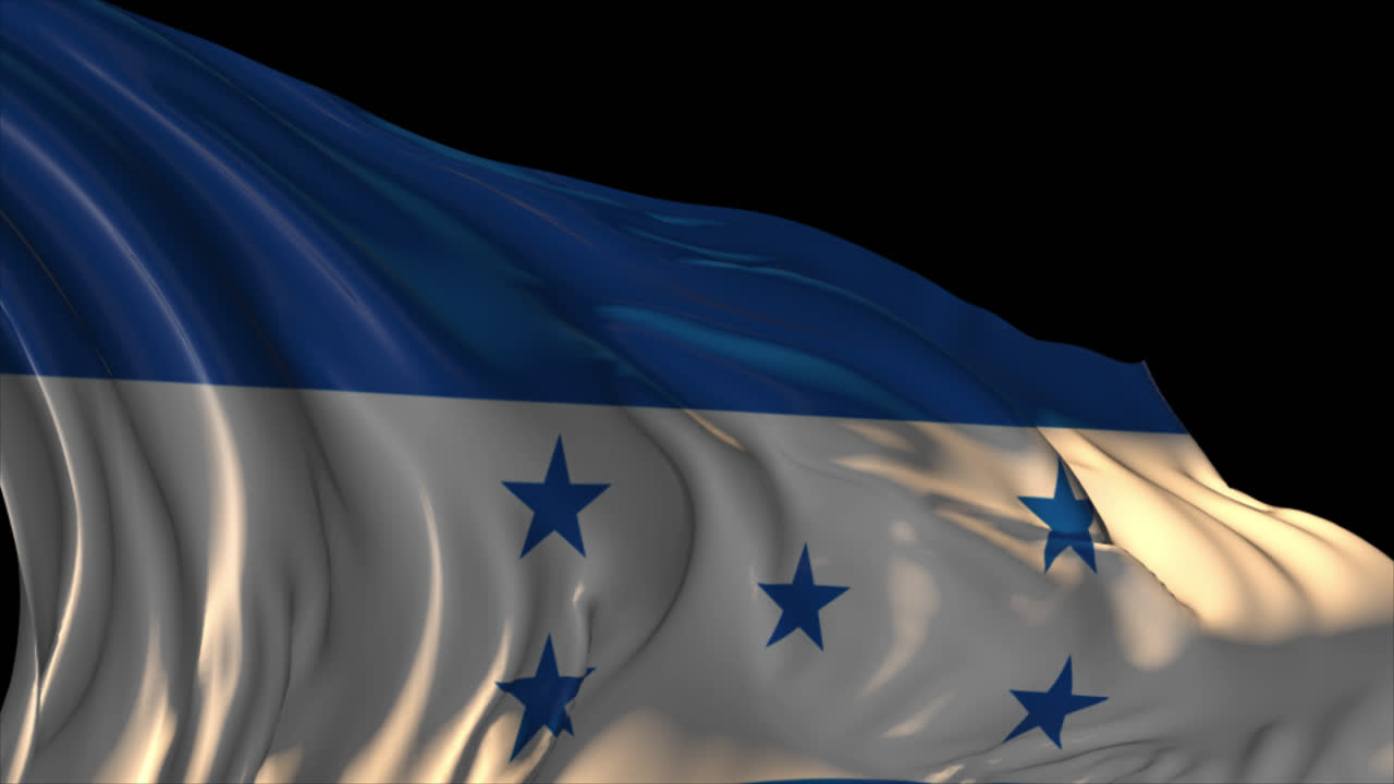 agitando la bandera de las honduras