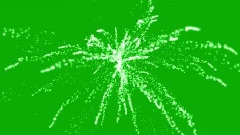 fireworks motion graphics with green screen background