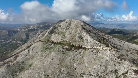 aerial view of a mountainous landscape in croatia