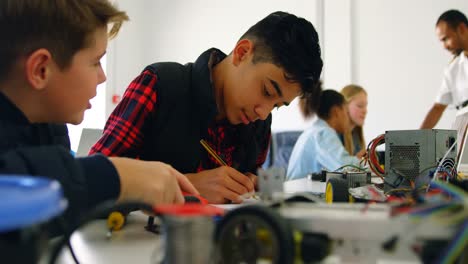 kids working on a project in the training institute 4k