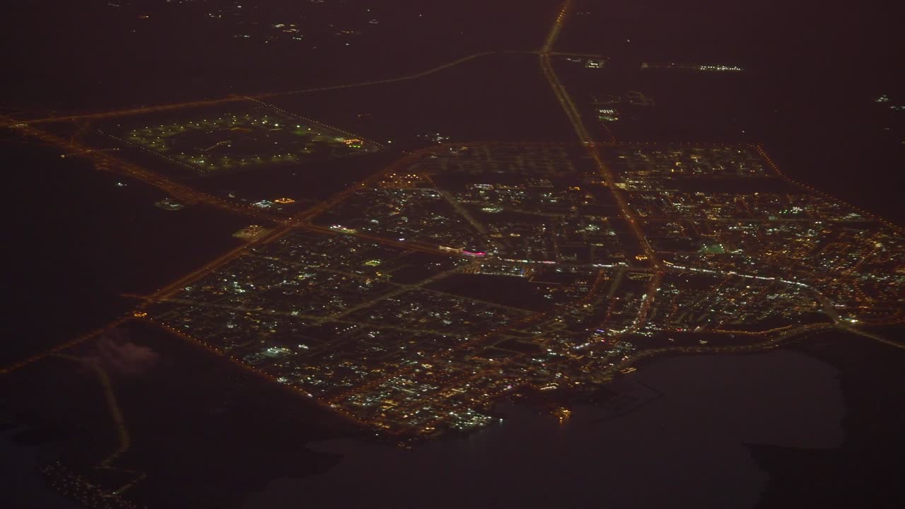 Aerial View of City at Night