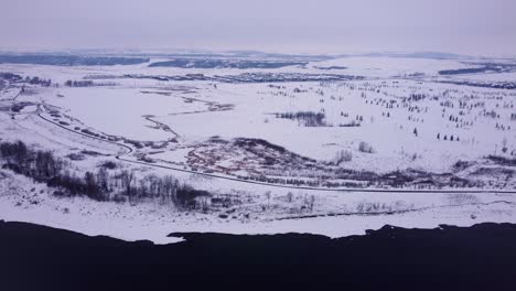 canadian winter: stunning drone footage of snow-covered communities