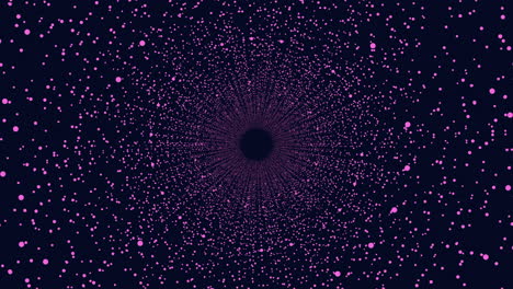 futuristic circles with neon dots and lines in vertigo on dark gradient