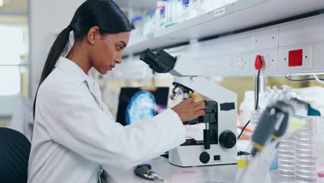 science, microscope and a student girl