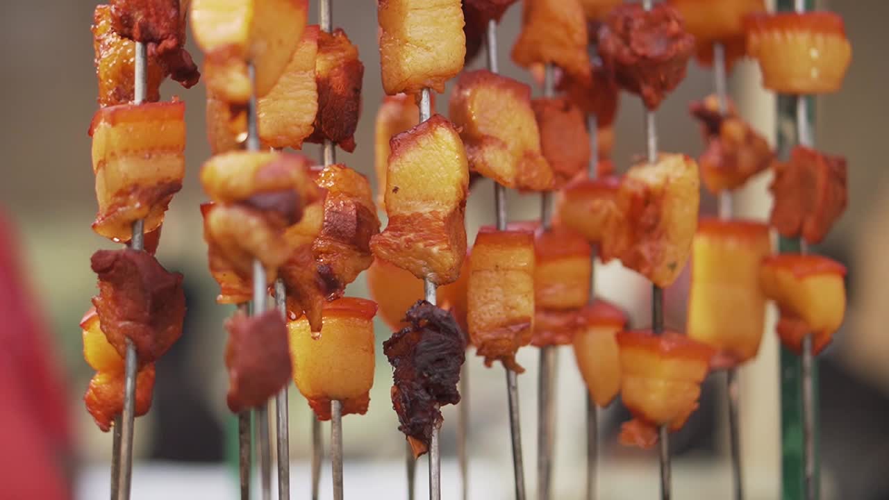 Best pork meat roasted in the fire.