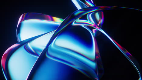 abstract blue glass geometry background, 3d rendering.