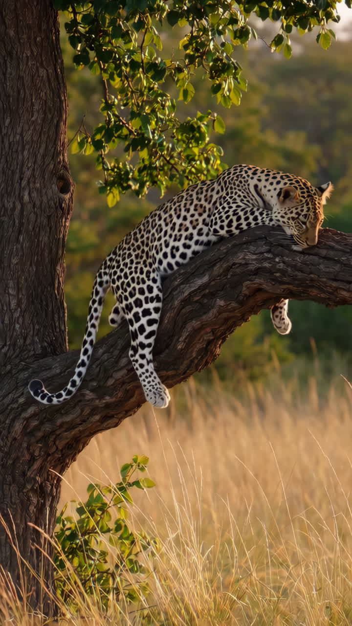 Leopard Resting in a Tree