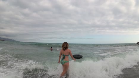 Spain-Malaga-Nerja-beach-on-a-summer-cloudy-day-using-a-drone-and-a-stabilised-action-cam